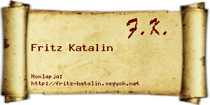 Fritz Katalin névjegykártya
