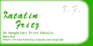 katalin fritz business card